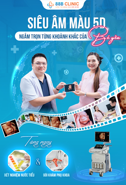 Khi siêu âm tại phòng khám, mẹ được miễn phí xét nghiệm nước tiểu