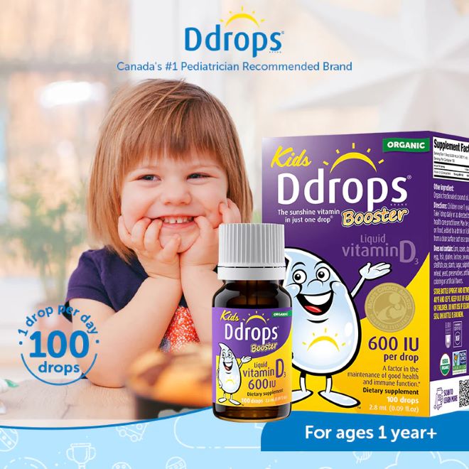 Ddrops Vitamin D3 600IU là lựa chọn phù hợp cho những bé trên 1 tuổi