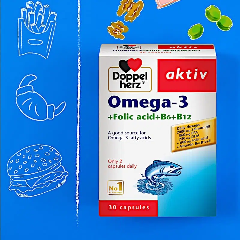 Sản phẩm Omega-3 + Folic Acid + B6 + B12 là sự kết hợp khoa học giữa các dưỡng chất quan trọng