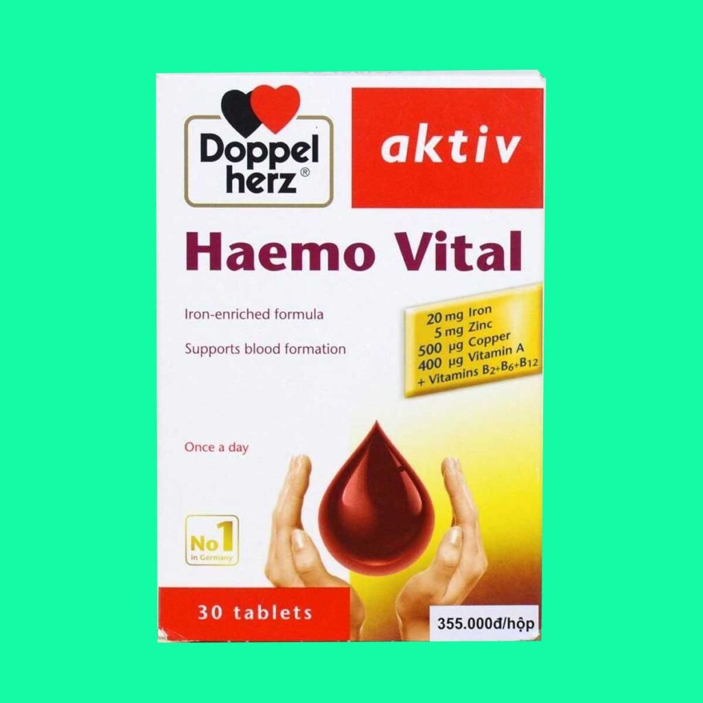 Haemo Vital với công thức dễ dung nạp và hỗ trợ tăng hemoglobin hiệu quả